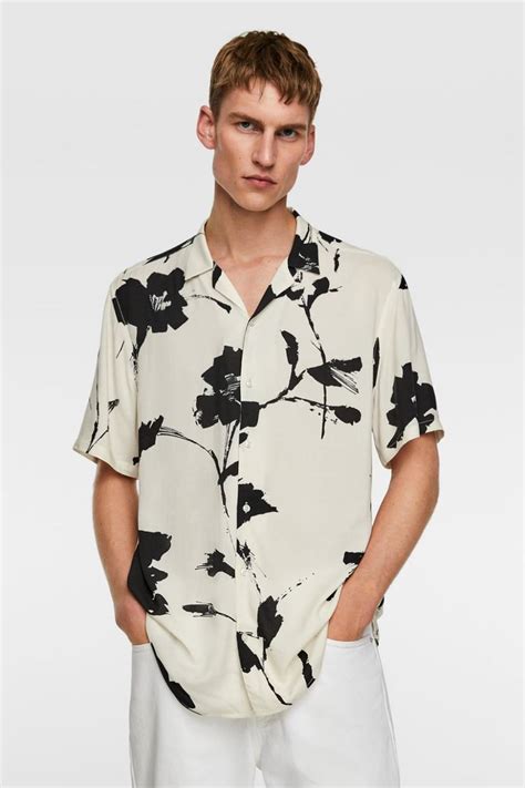 versace style shirt zara|Zara short sleeve shirts.